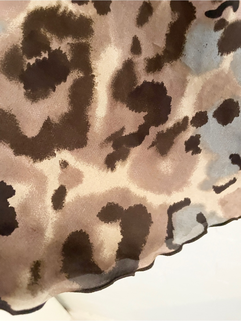 Y2K Mob Wife Animal Print Satin Longline Blouse/micro dress Lettuce Hem Sz XL - Picture 14 of 15